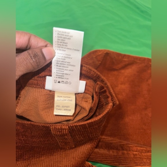 PAIGE Nellie Burnt Orange Rust Corduroy Trousers size 29 - Picture 9 of 12